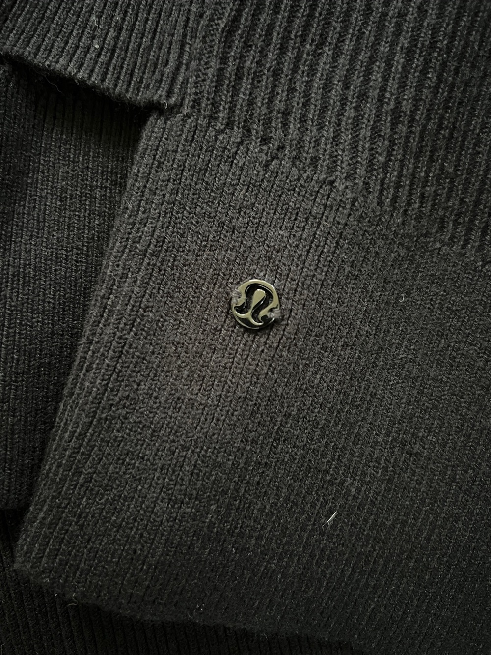 NWOT lululemon athletics Women's Black Ribbed Mini Sweater Dress - Picture 2 of 3
